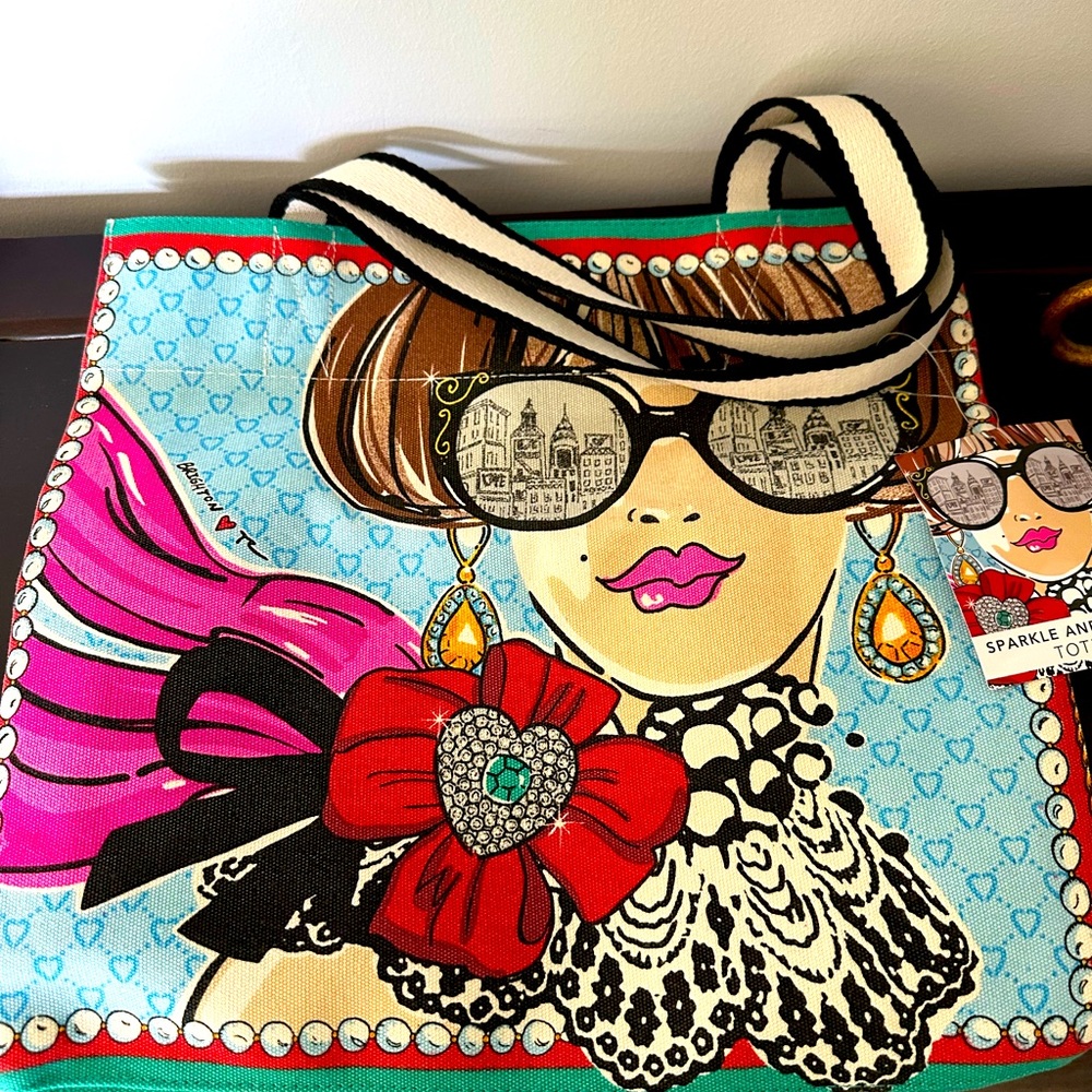 Brighton Peace, Love and Jewels Canvas Tote and NWT!!!!!